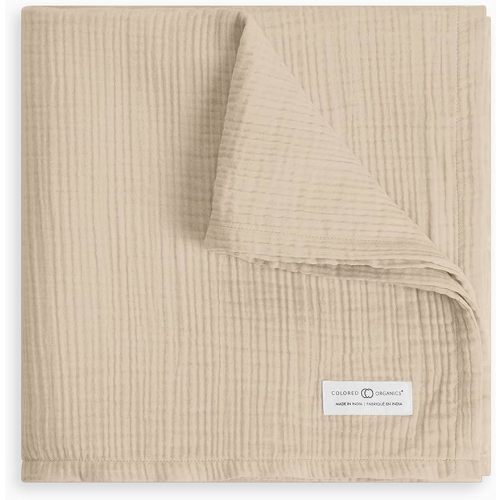 Colored Organics Baby Organic Cotton Swaddle - Infant Receiving Blanket - Clay Muslin