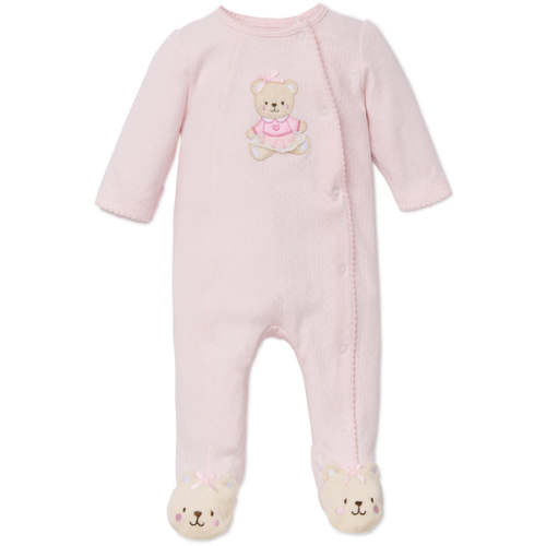 Pink Bear Footed One-Piece - Little Me