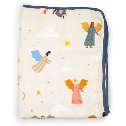 Be A Heart Muslin Baby Blanket, Baptism Gift (Guardian Angels)