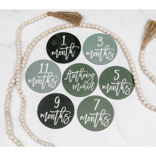 Baby Milestone Markers, Baby's First Year, Baby Shower Gift, Birth Announcement, Baby Birth Stat, Name Announcement, Baby Boy Photo Props