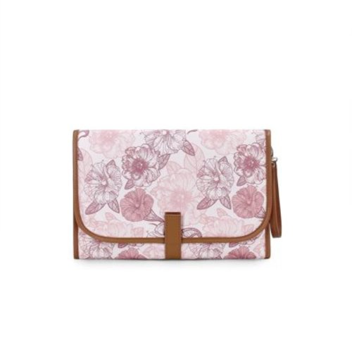 Michellecmm Baby Changing Pad with Pockets Flower Pattern Waterproof Travel Portable Diaper Changing Mat