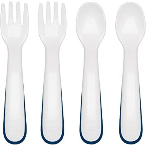OXO Tot Plastic Fork & Spoon Multipack - Navy , 4 Piece Set