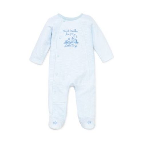 Baby Boys Blue Thank Heaven For Little Boys Footie