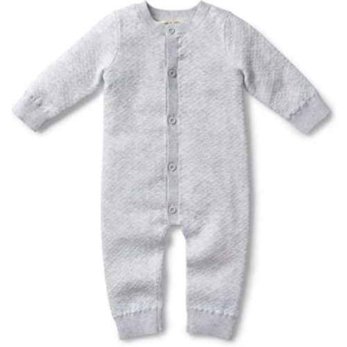 Hope & Henry Layette Baby Cable Knit Sweater Romper