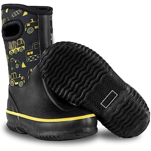 Lone Cone Insulating All Weather Kids Mud Boots for Boys & Girls - Waterproof Toddler Snow Boots - Warm Neoprene Boots for Kids - Warm Kids Muck Boots