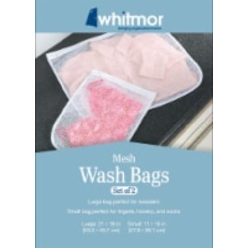 Whitmor Mesh Bags White Laundry Supplies, 2 pk