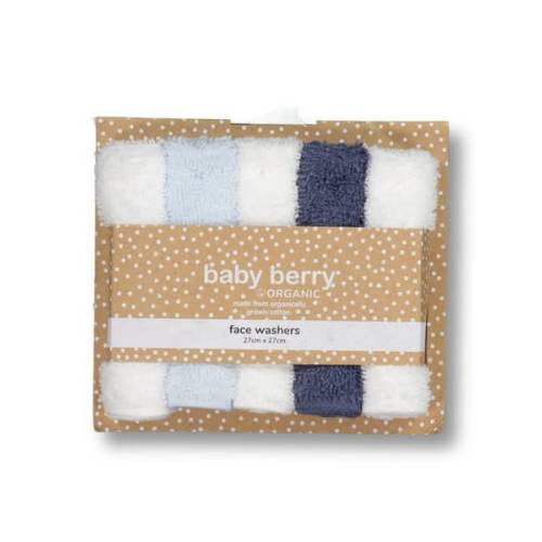 Light Blue Baby 5 Pack Face Washer Set | Best&Less™ Online