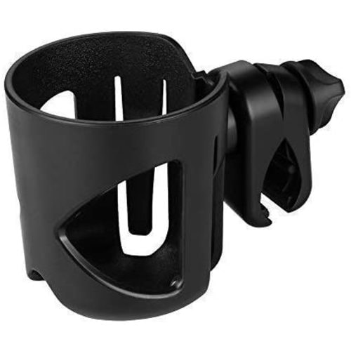 Universal Cup Holder by Accmor, Stroller Bike Cup Holder, Large Caliber Designed Cup Holder, 360 Degrees Rotation Cup Drink Holder, Black