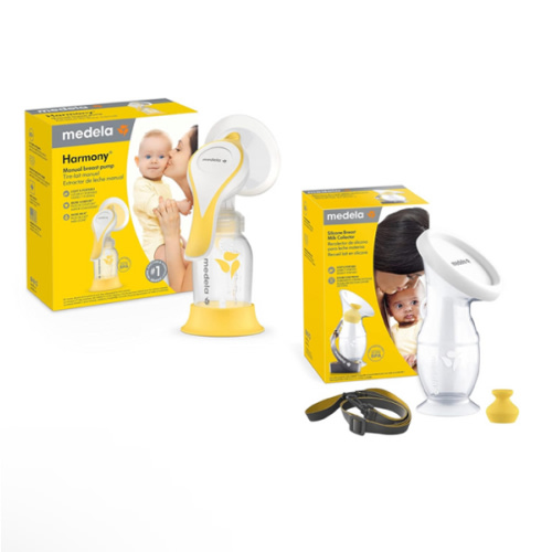 Medela Manual Breast Pump Set - Perfect Pair Bundle, Includes Harmony Manual Breast Pump & Silicone Breastmilk Collector