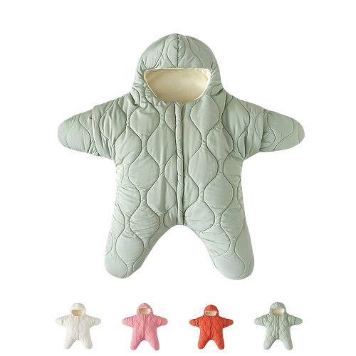 Baby Starfish Onesie, Newborn Winter Jumpsuit, Unisex Sleeping Bag, Thick Cotton Down