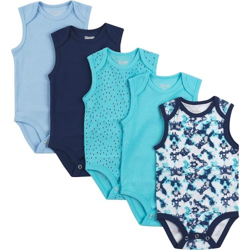 Hanes unisex-baby Baby Bodysuits, Ultimate Flexy Sleeveless for Boys & Girls, 5-pack