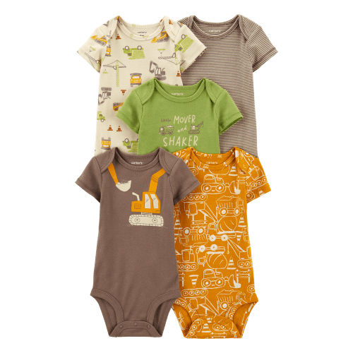 Baby 5-Pack Short-Sleeve Bodysuits - Carter's | Carter's