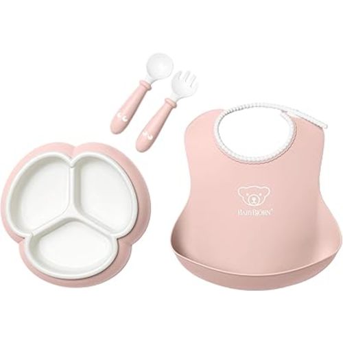 BabyBjörn Mealtime Set, 4 pc, Powder Pink