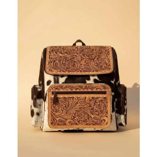 Handmade Leather Diaper Bag Backpack