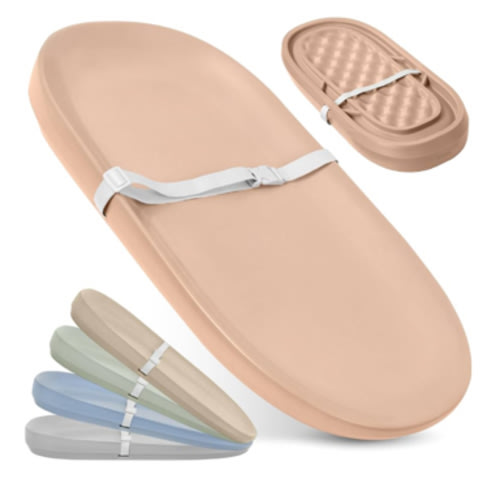 Jool Baby Waterproof Baby Changing Pad - Easy to Clean, Lightweight & Portable - Large Foam Cushion for Comfort (Peach)