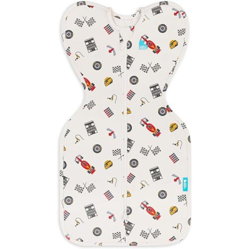 Love to Dream Swaddle UP, Baby Sleep Sack, Self-Soothing Swaddles for Newborns, Improves Sleep, Snug Fit Helps Calm Startle Reflex, New Born Essentials for Baby, 1.0 TOG, 5-8.5 lbs, Dream Racer