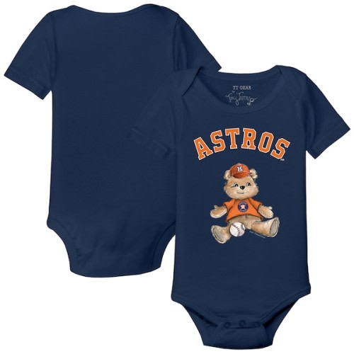 Infant Houston Astros Tiny Turnip Navy Teddy Boy Bodysuit