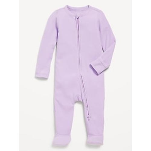 2-Way-Zip Sleep & Play Ribbed Footed One-Piece for Baby | Old Navy