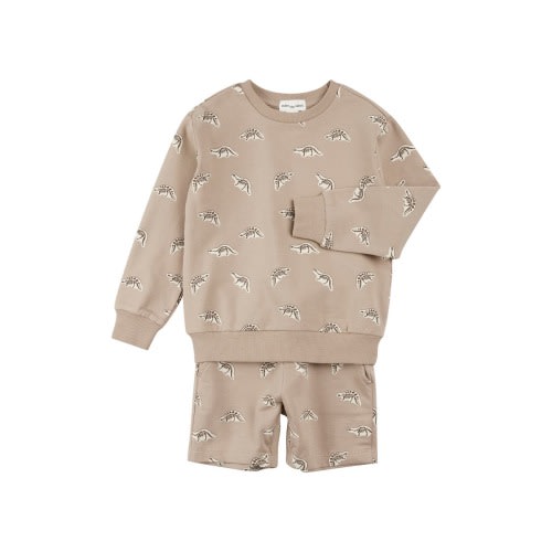 Dino Fossil Sweatshirt & Sweat Shorts Set