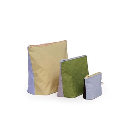 BAGGU Women's Go Pouch Set Pastels Colorblock