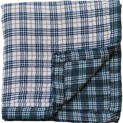 Vintage Plaid + Navy Plaid Muslin Quilt Blanket