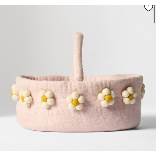 Handcrafted Felt Daisy Diaper Caddy