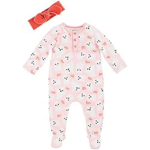 Mud Pie Girl Halloween Ghost Baby Sleeper