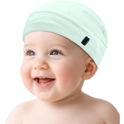 Baby Silky Satin Bonnet for 0-6 Months -Adjustable Infant Hair Care Sleep Cap