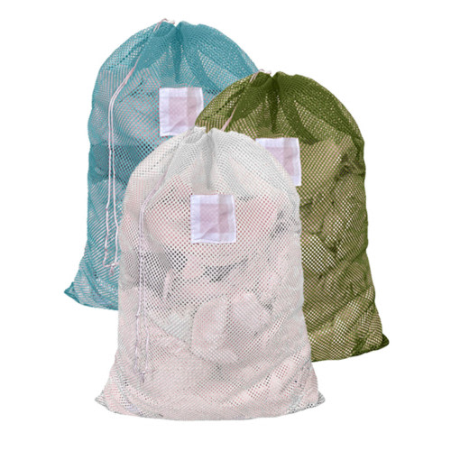 Large Mesh Laundry Bag 30"x40"- Custom Printing Available - Drawstring