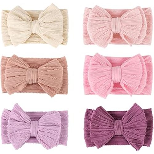 Baby Bows Headbands Nylon Baby Girl Headbands Soft Handmade Hairbands Toddler Hair Accessories for Girls Baby Newborn Infant Kids