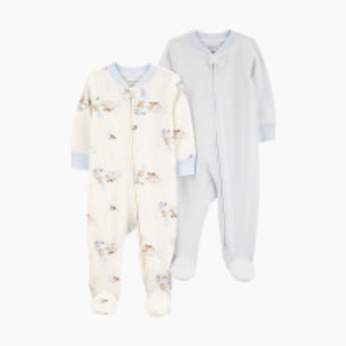 Carter's 2-Way Zip Cotton Sleep & Plays (2 Pack) - Multi, 6 M