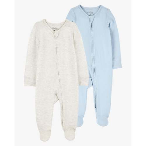 Baby 2-Pack Zip-Up PurelySoft Sleep & Play Pajamas | 3M