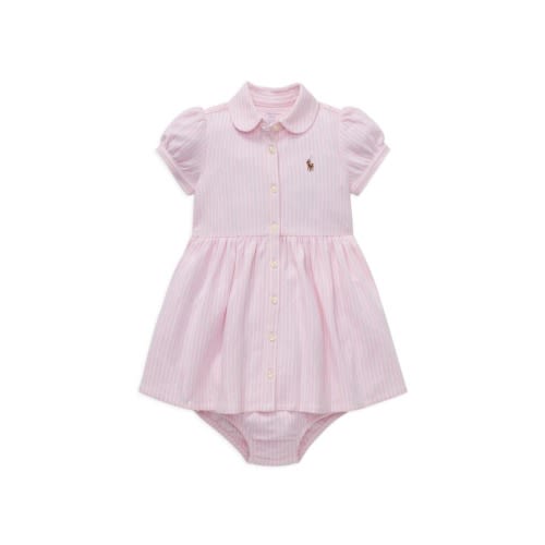Shop Polo Ralph Lauren Baby Girl's 2-Piece Oxford Shirtdress & Bloomers Set | Saks Fifth Avenue