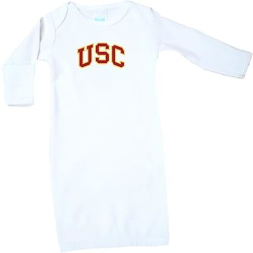 USC Southern California USC Trojans Baby Layette Gown White 0-3 Months