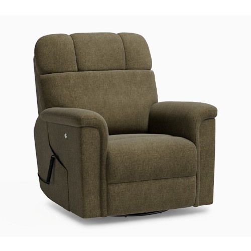 Lullaby Deluxe Recliner with Heat and Massage Performance Plush Chenille Moss