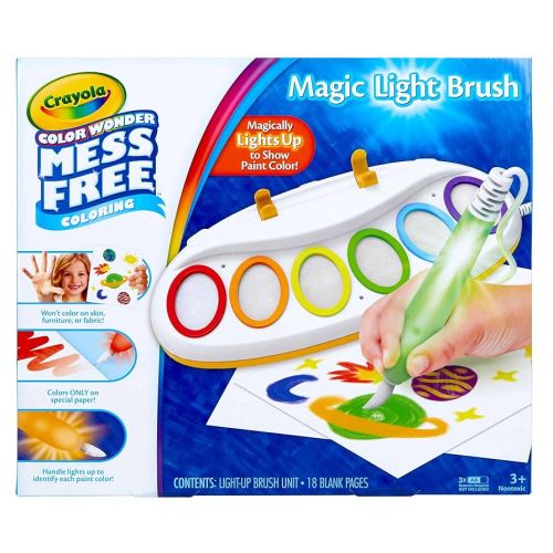 Crayola Color Wonder Magic Light Brush, Mess Free Painting Station for Kids, Gift for Kids, Toddler Toys & Activities, Ages 3, 4, 5 : Toys & Games