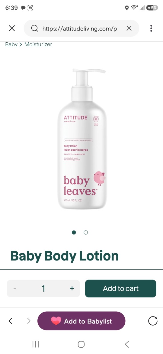 Baby body lotion - dermatologically tested I ATTITUDE