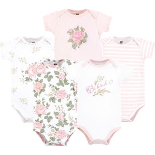 Cotton Bodysuits 5-Pack, Newborn