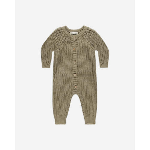 Chunky Knit Jumpsuit || Olive