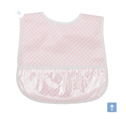 Laminated Bib Pink Check