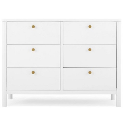 Delta Children Brooks 6 Drawer Dresser with Interlocking Drawers - Bianca White