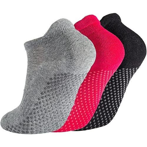 Breslatte Grip Socks Pilates Socks with Grips for Women Non Slip Grippers Womens