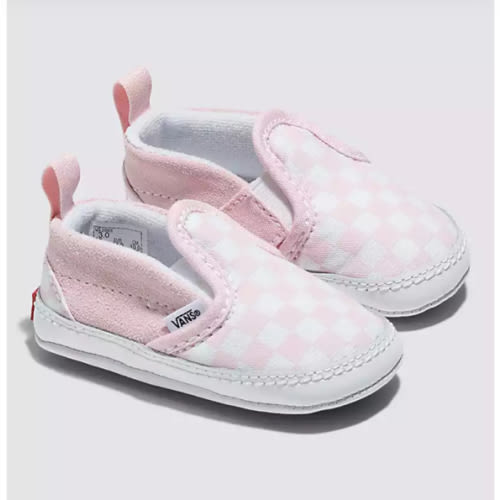 Infant Slip-On V Crib Checkerboard Shoe