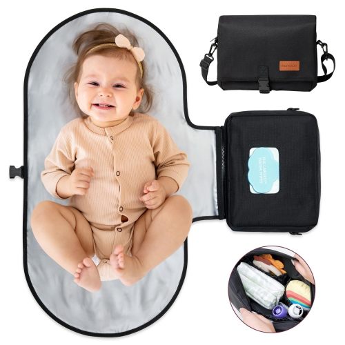 Momcozy 2-in-1 Diaper Changing Pad - Extra-Large Portable Diaper Pad 31.4x15.7 inch - Waterproof and Foldable for Newborns to Toddlers