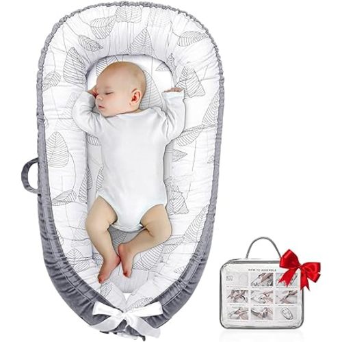 Baby Lounger Cover, protable Baby Lounger, Baby Snuggle Lounger me, Baby Gift, Adjustable Baby Lounger, line Leaves Baby Lounger