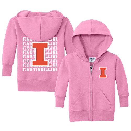 Illinois Fighting Illini Chad & Jake Infant Retro Full-Zip Hoodie - Pink