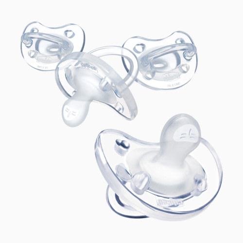 Chicco PhysioForma Silicone Orthodontic Pacifier (4 Pack) - Clear, 0-6 Months, 4