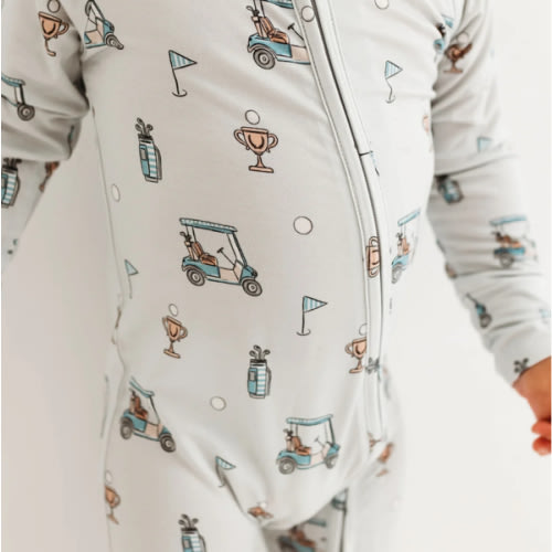 Blue Golf Zipper Romper – In my Jammers