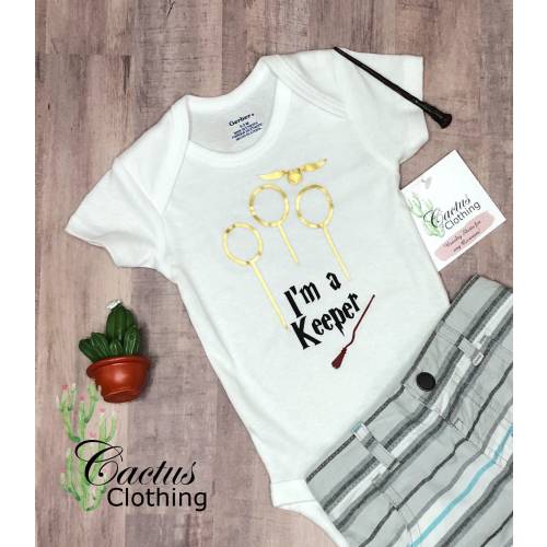 I&#39;m a Keeper Bodysuit, Harry Potter, Baby Outfit