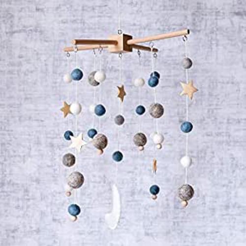 Amazon.com : Baby Crib Mobile Wooden Wind Chime Bed Bell,Nursery Mobile Crib Bed Bell Baby Bedroom Ceiling Wooden Beads Wind Chime Hanging : Baby